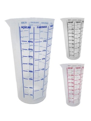 Copo Medidor Plástico Graduado Multiuso 500ml