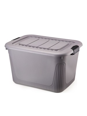 CONTAINER C/ RODAS 80LTS CINZA 106X48X39CM UN.