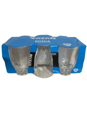 COPO DE VIDRO KONIA 225ML CONJ C/6PCS UN.