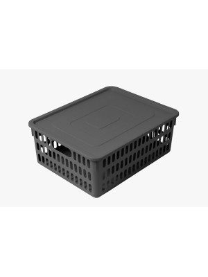 ORGANIZADOR BOX GRANDE COM TAMPA 10,8L SORTIDO UN.