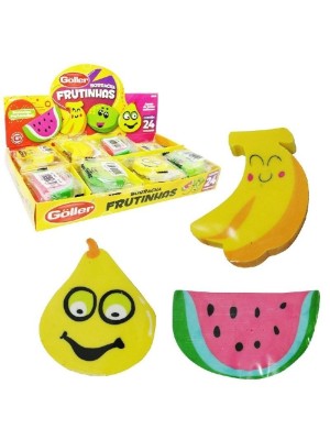 BORRACHA FRUTINHA DISPLAY C/24PCS PERFUMADAS UN.