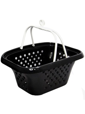 CESTINHO PARA PRENDEDOR DE ROUPAS PRETO 24X18,8X11CM UN.