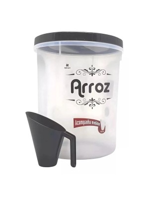 POTE C/ROSCA ALTO PRETO C/COPO MEDIDOR 5,8L UN.