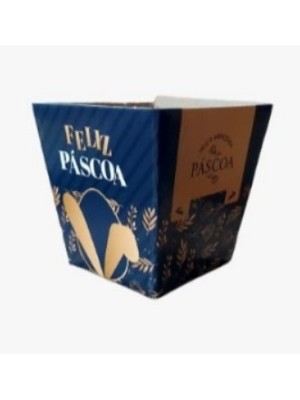 CACHEPÔ P 8X8X8CM UN. ESTAMPA LINE BLUE