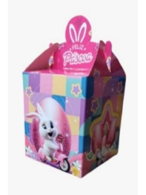CAIXA MÁGICA P/ GULOSEIMAS 10X10X12CM UN. ESTAMPA GLITTER