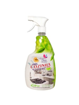 Limpador Cozinha Total Casa Clean 910ml Citrus Spray para Limpeza Diária de Cozinhas e Superfícies