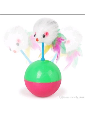 BRINQUEDO PARA GATO BOLA COM RATINHO UN. INGA