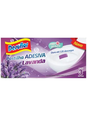 Pastilha Adesiva Com 3un Lavanda Odorizador Vaso Sanitario 