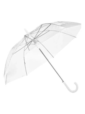 GUARDA CHUVA TRANSPARENTE 8 HASTES DE METAL 55CM UN.
