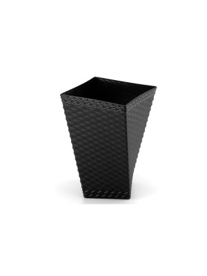VASO TWISTER RATTAN PEQ. 12L PRETO UN.