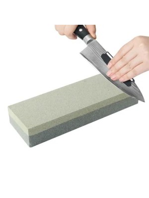 PEDRA DE AFIAR FACA DUPLA FACE RETANGULAR 20X5X2,6