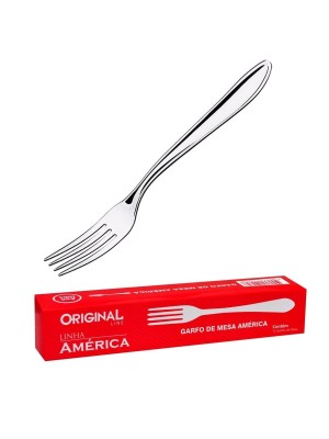 GARFO DE MESA INOX 18.5CM KIT C/12PCS AMERICA UN.