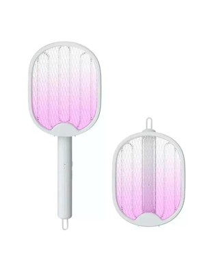 RAQUETE MATA MOSQUITO DOBRAVEL RECARREGAVEL C/LUZ NEGRA 49 X 20CM UN.