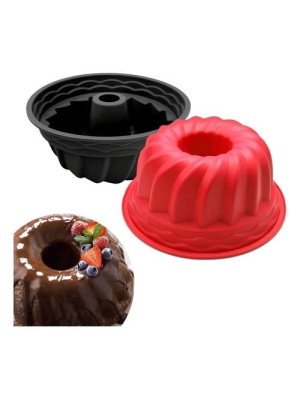 Forma de silicone antiaderente 24cmx10cm ideal para assar Bolos tortas pudim gelatina