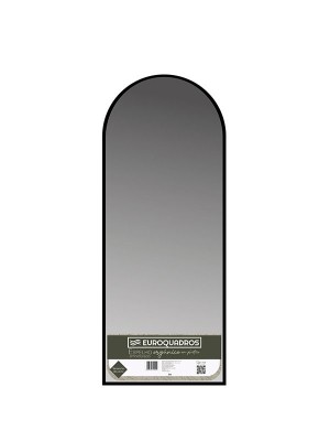 ESPELHO 100X40CM 1.8MM ARQUEADO MOLDPLASTICO PRETO UN.