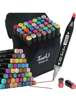 Conjunto De Canetas Marcadoras Coloridas c/36pcs  Para Estudantes E Crianças , Materiais De Papelaria Desenho De Anime