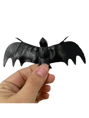 Kit 6 Morcegos Pretos Mini 14cm – Decoração de Halloween