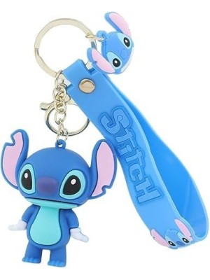 Chaveiro Stitch Emborrachado Fofo Angel 3D 