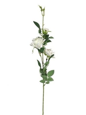 Galho Roseira com 3 Flores Alta com 83cm Colorido