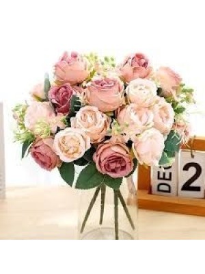 Buquet de Peonias, Diversas Cores Haste com 32cm 