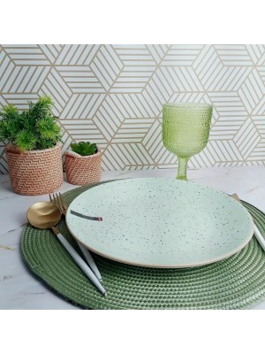  Prato Raso Cerâmica Bristol Granilite Cor Verde-claro 27cm