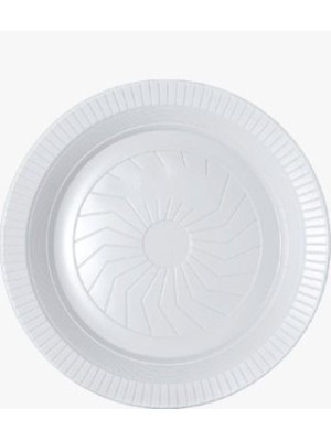 Prato Descartável Raso 15cm Sobremesa Branco Tradicional