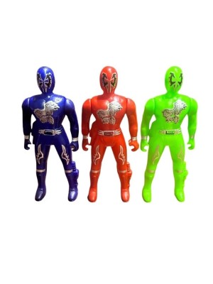 Boneco Hero Squad Boneco, Plastico Colorido Kit com 3 Bonecos Articulados