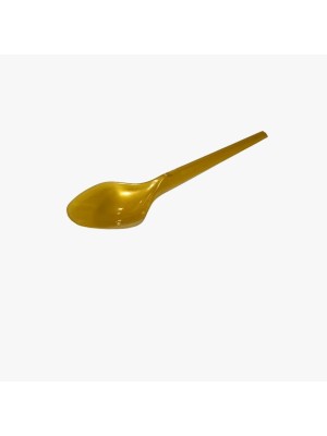 Colher Plástica Sobremesa Dourada 25 Unidades Doces Aniversario