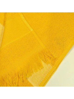 Toalhas De Lavabo Social Com Franja Escolar Boca Felpa Amarelo