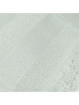 Toalha De Lavabo Social Com Franja Escolar Boca Felpa Branco