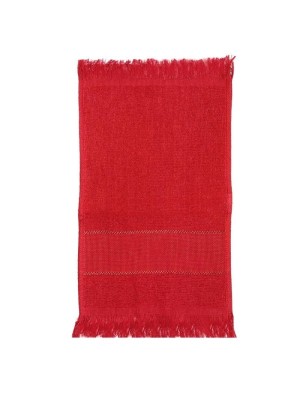 Toalha De Lavabo Social Com Franja Escolar Boca Felpa Branco