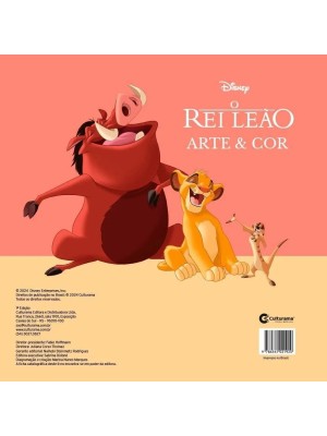 Arte e cor O Rei Leão Livro para colorir Infantil