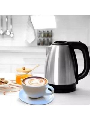 Chaleira Elétrica de Aço Inox, 1.8L , 110V, Ferve Água Rápido com Tampa e Desligamento Automático.