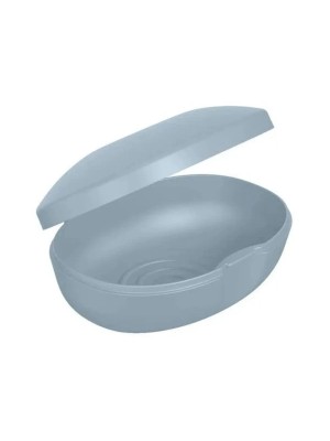 Porta Sabonete De Barra Saboneteira Plástica Atoxica Soft Azul Glacial