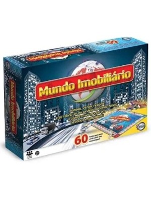 Jogo Tabuleiro Cartas e Dados Mundo Imobiliário de 2 à 6 Participantes