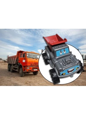 Caminhão De Brinquedo Grande Carrinho Construção Linha Pépi Cor Caçamba Cinza