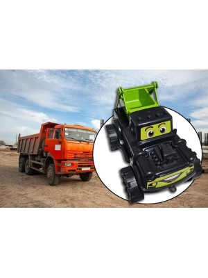 Caminhão De Brinquedo Grande Carrinho Construção Linha Pépi Cabe Tudo Preto