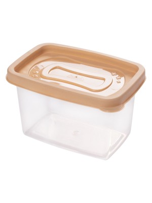 Pote Plástico Retangular Plasútil 430ml com Tampa Clic