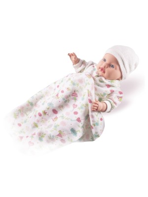 Boneca Bebê Rose Ring Milk 40cm com Sons, Mantinha e Carteirinha de Vacinação