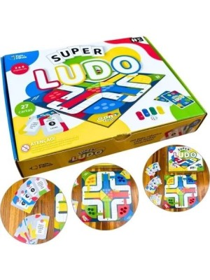 Super Ludo Pais & Filhos – Jogo de Tabuleiro Clássico para 2 a 4 Jogadores