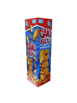 Jogo Caiu Perdeu – Torre de Blocos de Madeira Divertida