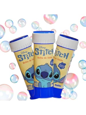 Bolha de Sabão com Jogo STITCH Frasco 60ml Atóxica e Segura para Crianças