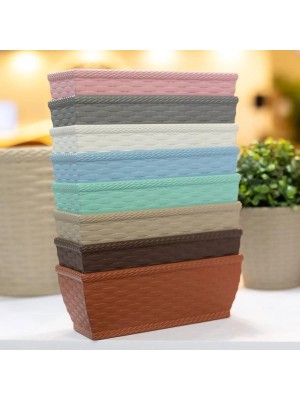 Jardineira Rattan Coffee – Decoração Sofisticada para Casa e Jardim