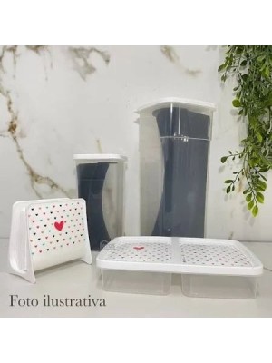 Pote 2 Divisórias Decorado Retangular 1,1L