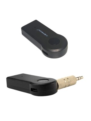 Adaptador Bluetooth Music Receiver SP para Carro com Entrada Auxiliar P2, Viva-Voz e Som Sem Fio