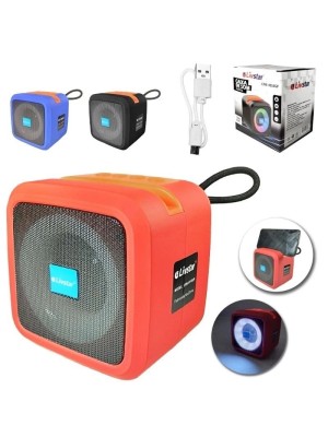 Rádio Bluetooth S-12 RGB Portátil com FM e Entradas USB/SD