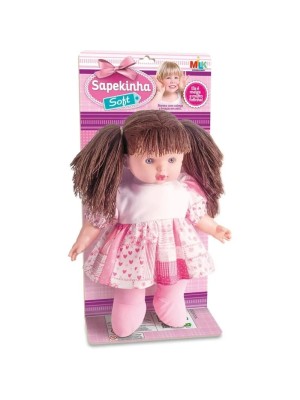Boneca Sapekinha Soft Sortidas 40cm Brinquedo Infantil Macio Educativo para Meninas e Meninos