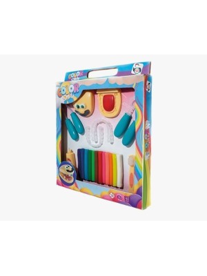 Massinha de Modelar Infantil Color Smile com 12 Cores Vibrantes e Acessórios Plásticos Divertidos