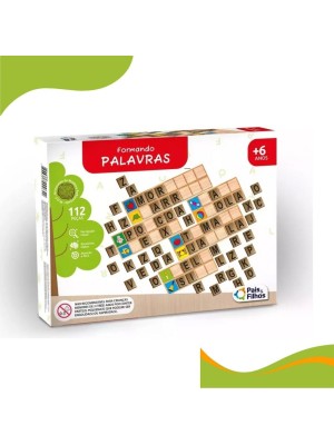 Formando Palavras 140 Peças Brinquedo Educativo Infantil Didático para Alfabetização e Aprender a Ler
