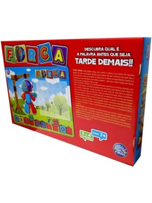 Jogo da Forca 2 a 4 Jogadores Brinquedo Educativo Infantil Didático para Aprender Palavras, Ortografia e Raciocínio Lógico